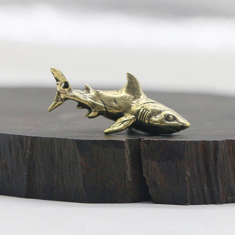 Brass Shark Key Pendants Lucky Old Crafts