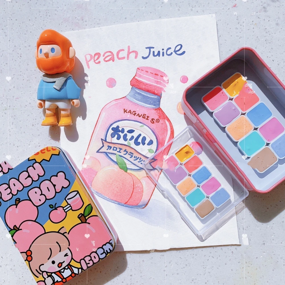 Macaron Candy Color Fresh Girl Illustration Manicure Watercolor Sub-package