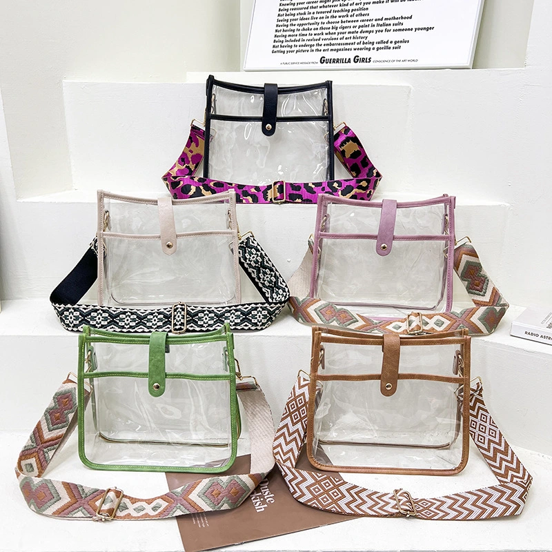 Women's Shoulder Candy Color Transparent Small Square Bag