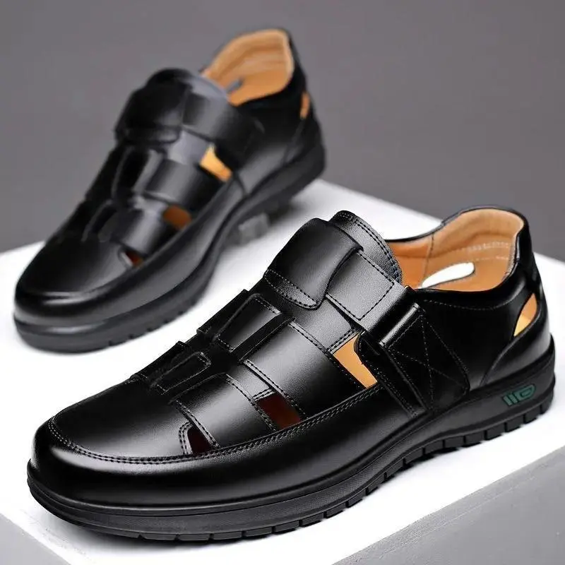 Men's Leather Shoes Business Casual Formal Wear Soft Bottom Non-slip