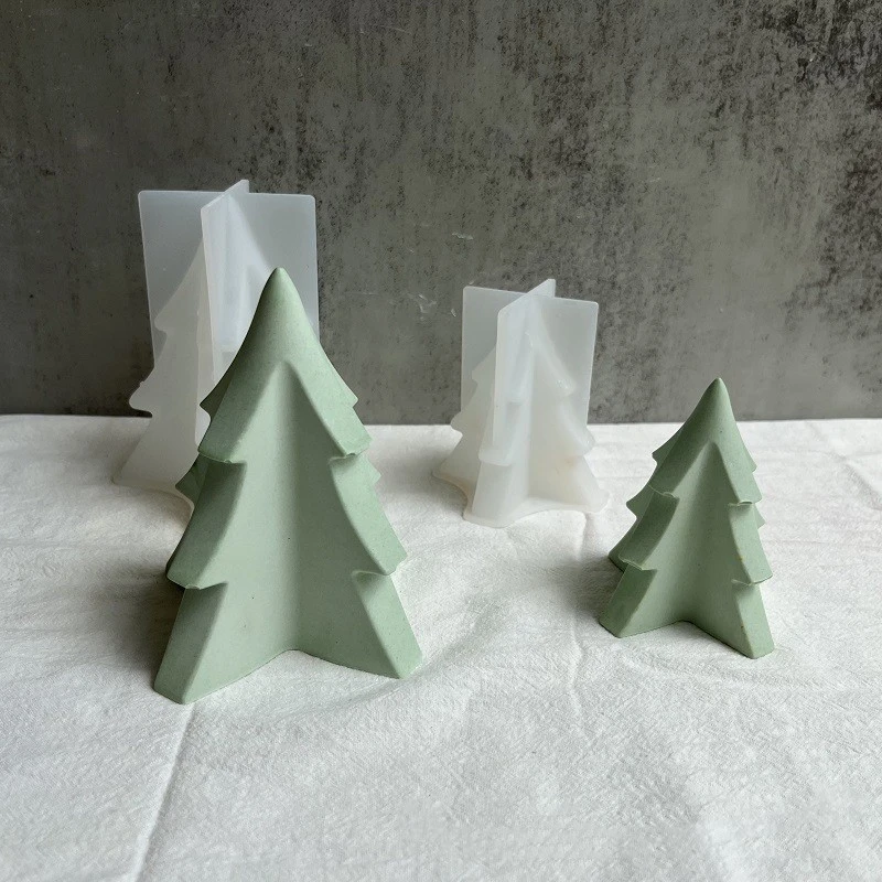 Christmas Tree Aromatherapy Candle Mould Plaster Candle Epoxy Mold