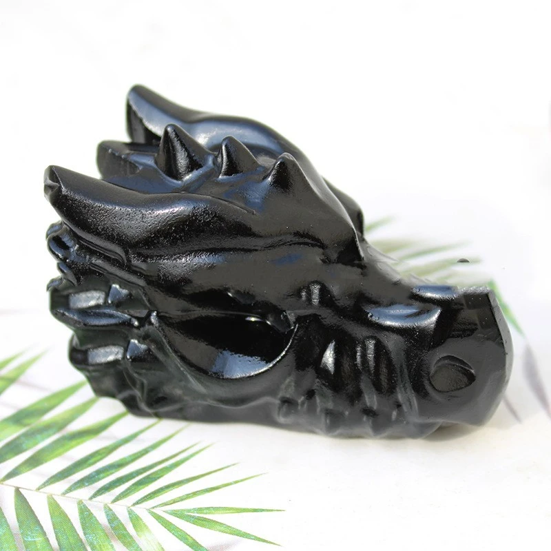 Hand Carved Natural Obsidian Crystal Ornaments