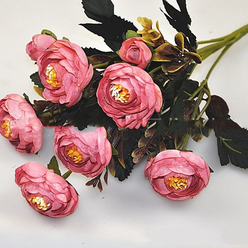 Artificial Bouquet Camellia Rose Dining-table Decoration