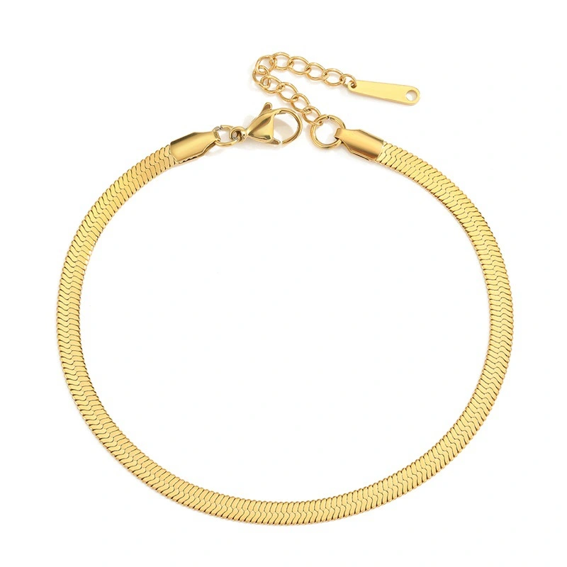 Gia Gold Herringbone Anklet