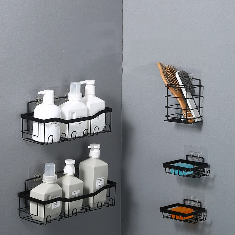 Iron Punch-free Bathroom Storage Rack