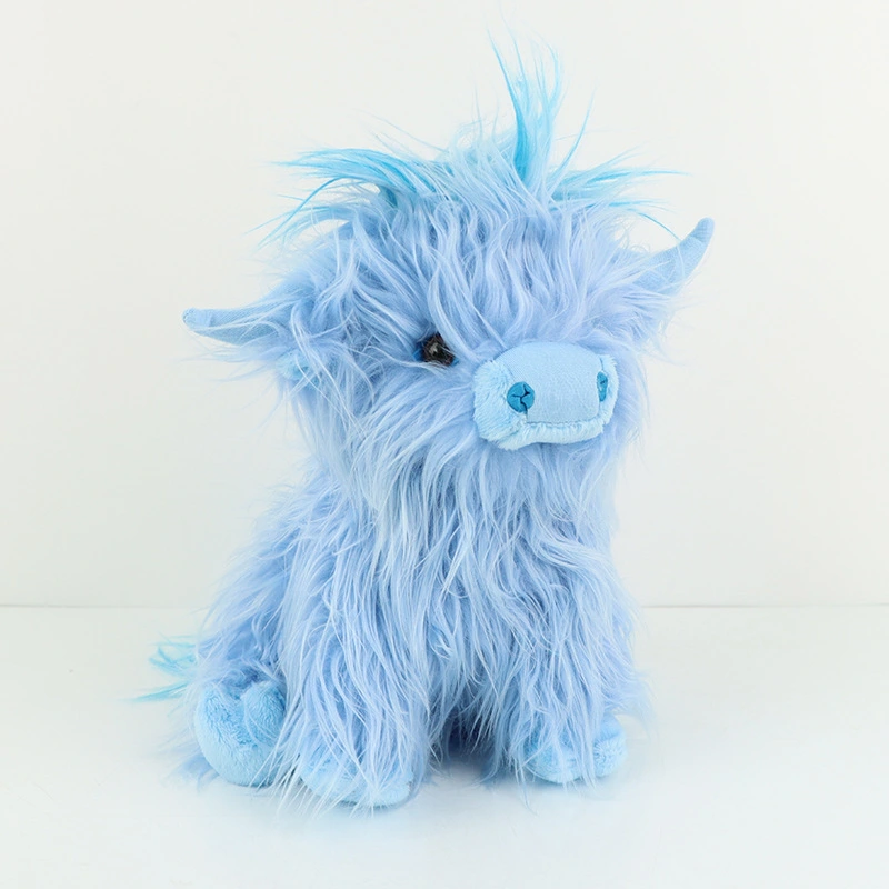 Long-haired Cattle Multicolor Highland Animal Plush Doll