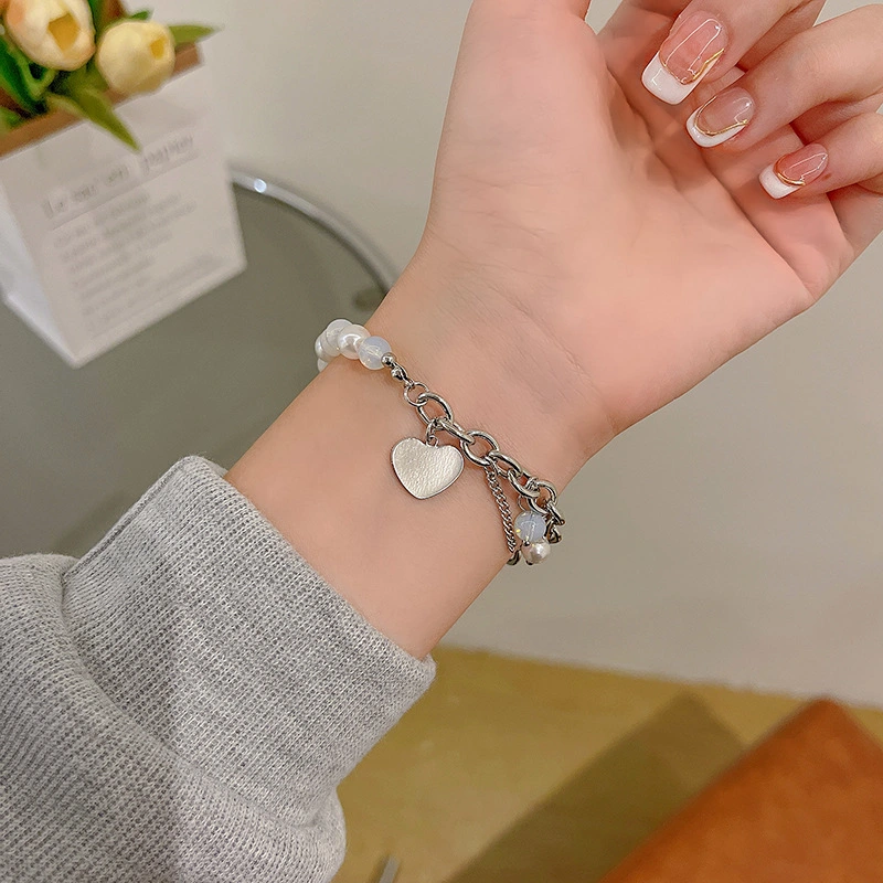 Cool Style Personalized Minority Design Sense Heart Bracelet Female