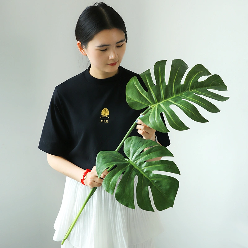 Home Soft Decoration Simulation Plant Monstera Leaf Ornament