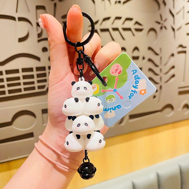 Creative Cute Pet Stacked Pig Doll Keychain Pendant