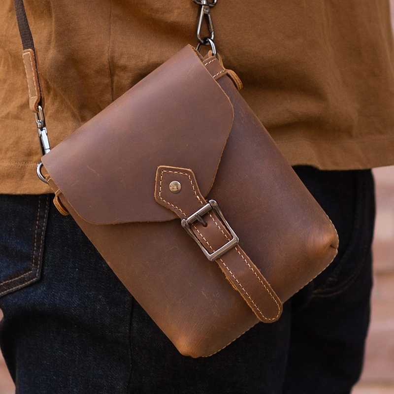 Simple Retro Handmade Leather One-shoulder Crossbody Bag