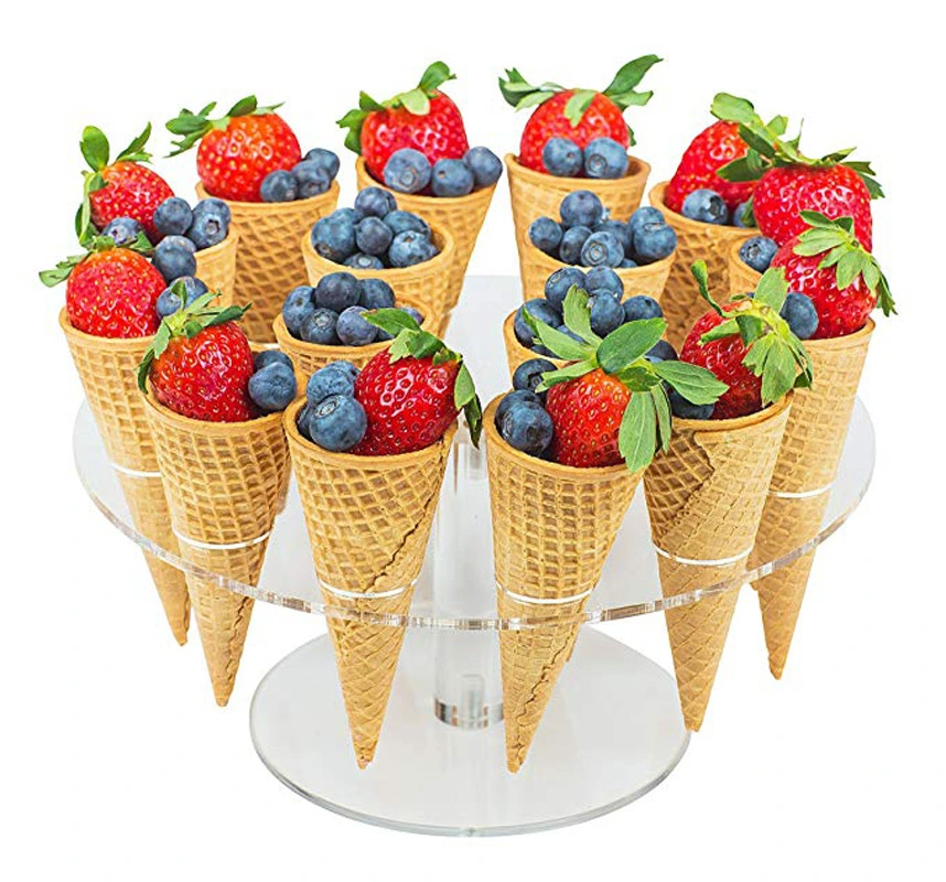 Popcorn Holder Ice-cream Cone Holder Ice Cream Stand 16-hole Acrylic Ice Cream Stand