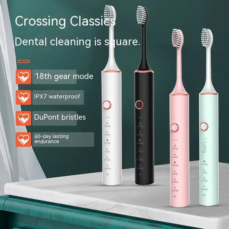 USB Rechargeable Soft Bristle Electric Toothbrush