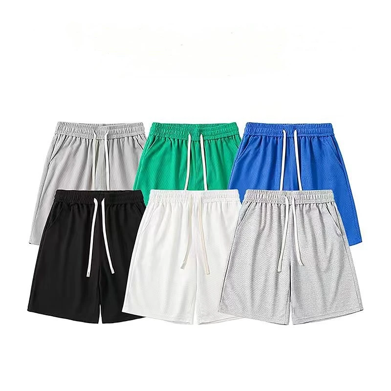 Summer Casual Shorts Waffle Solid Color Shorts