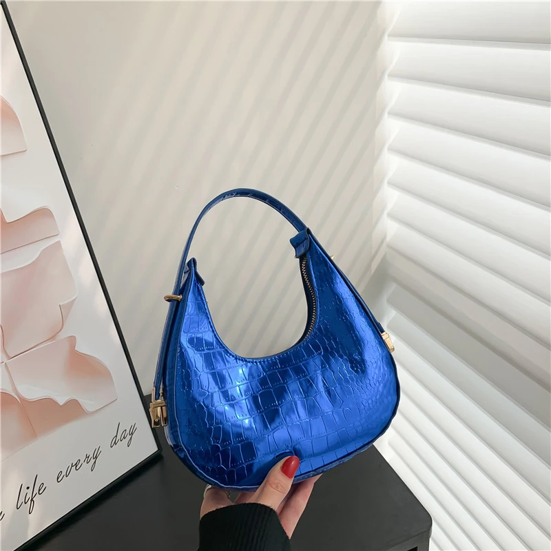 All-match One-shoulder Fashion Underarm Stone Pattern Handbag