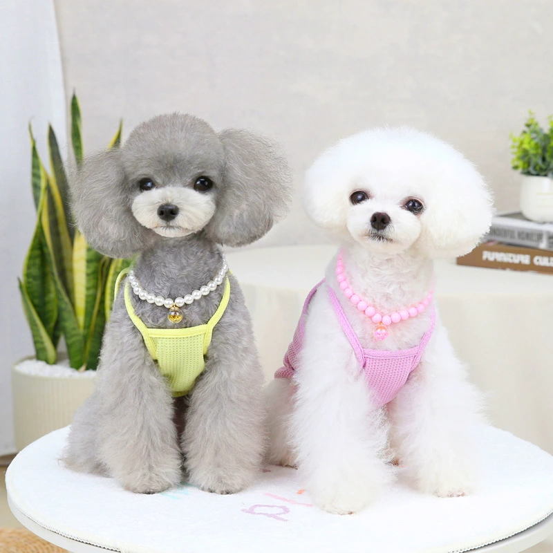 Dog Clothes Thin Clothing Embroidered Slip Top