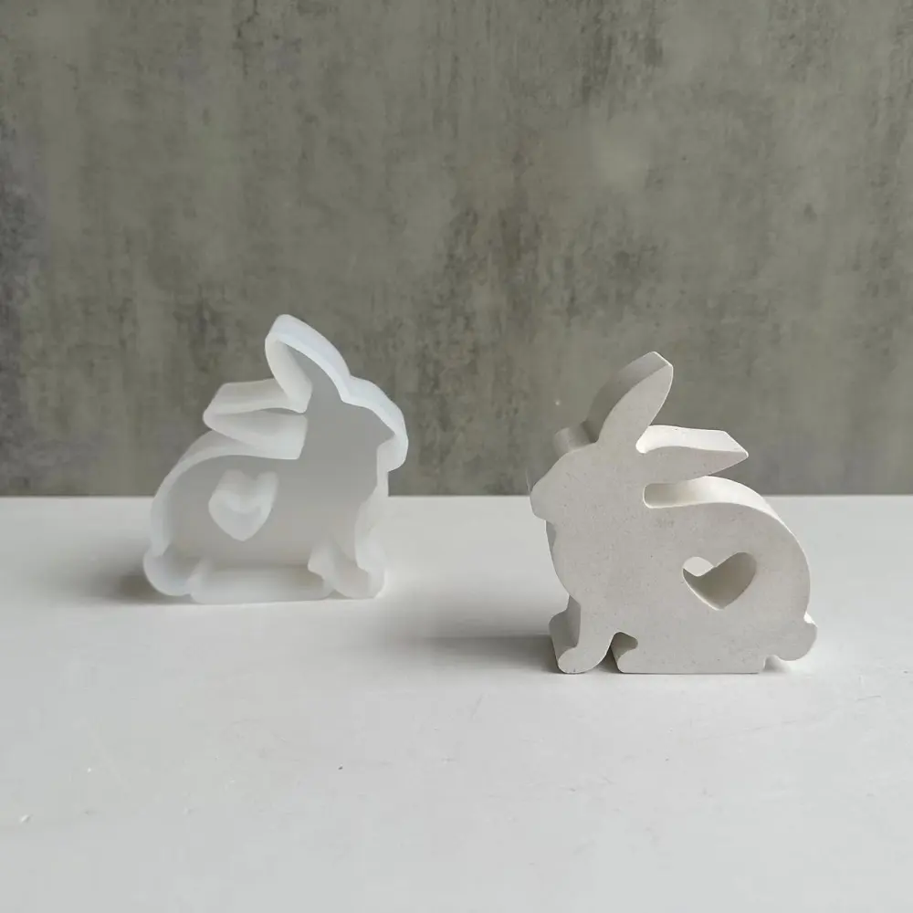 Cute Fashion Rabbit Silicone Mold Ornaments