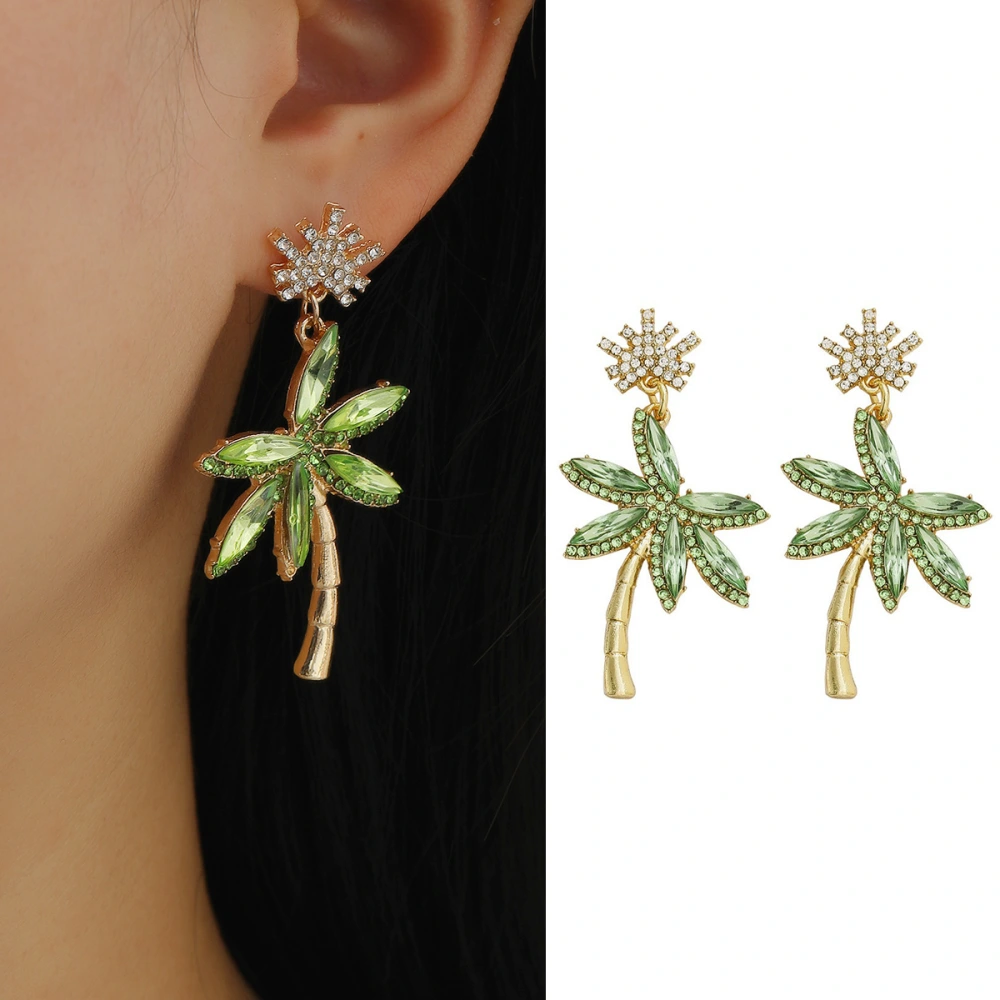 Bohemian Beach Style Alloy Coconut Tree Earrings