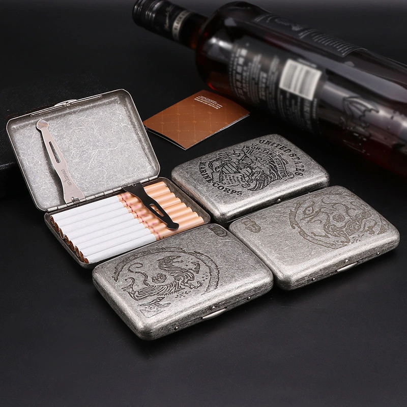 Old Craftsmanship Men's Portable Pressure Resistant Cigarette Case