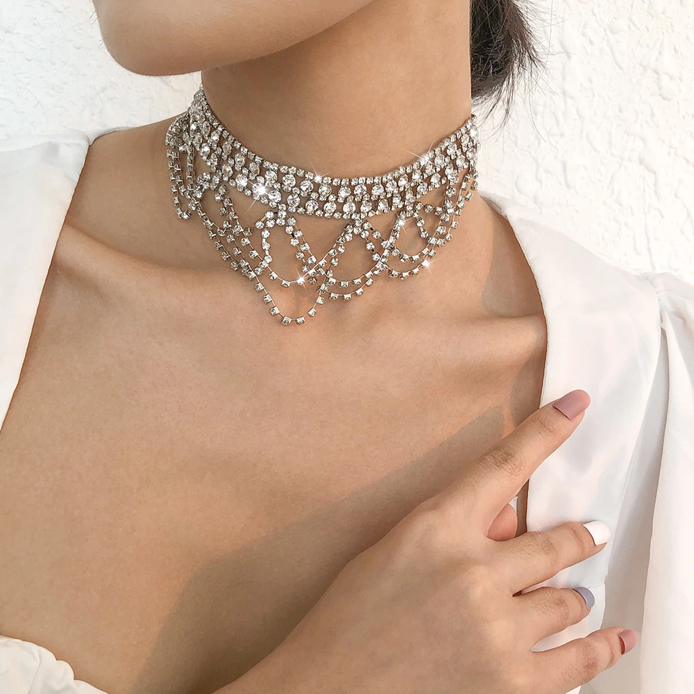 Full Diamond Lace Clavicle Chain