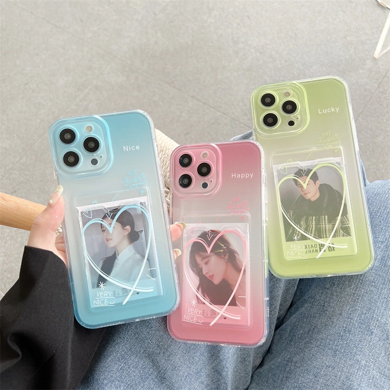 Love Card Slot For Photo Card Phone Case