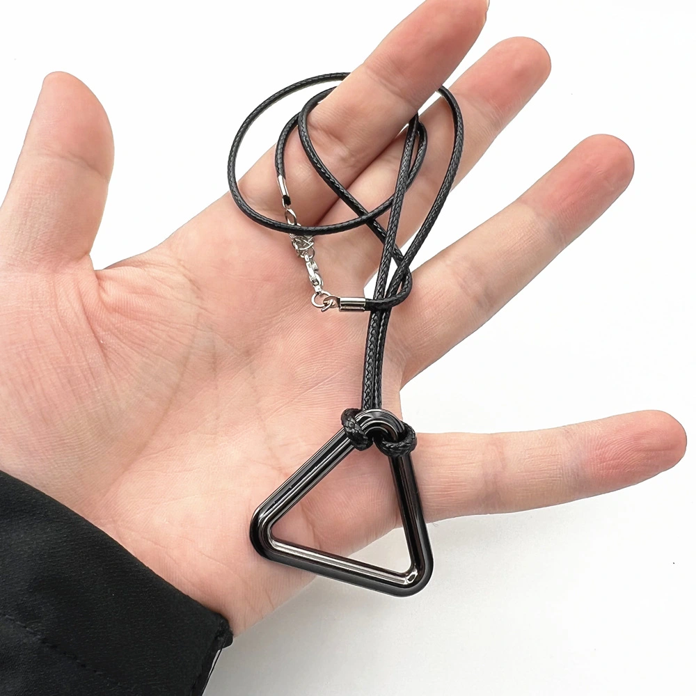 Saw Human Electric Transformation Pull Ring Triangle Pendant