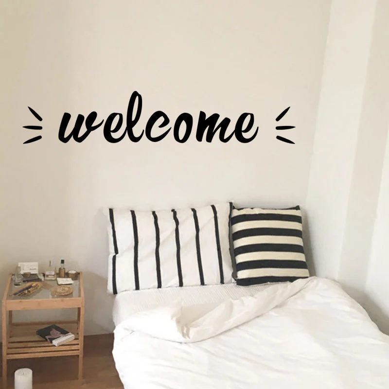 English Letters Welcome Wall Stickers Creative Decoration