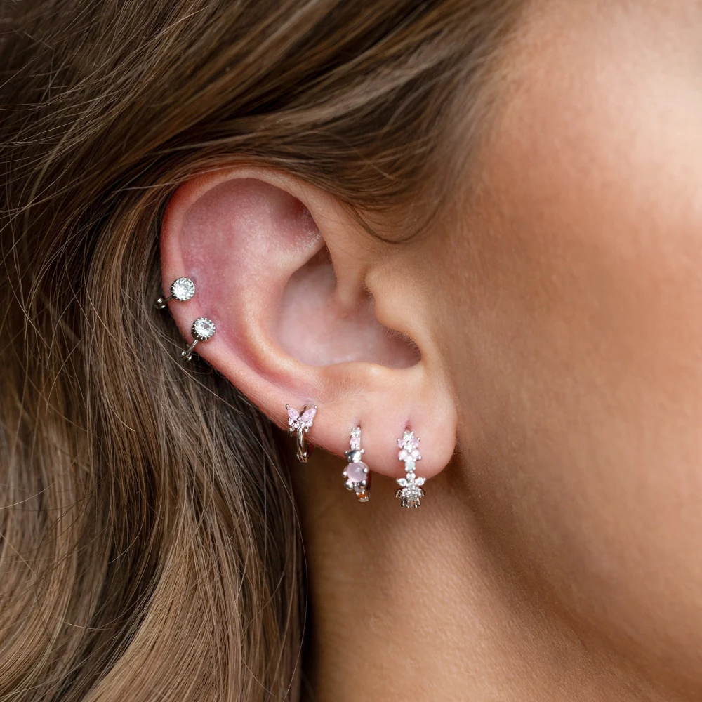 Trendy Earrings Bear Zircon Five-piece Set