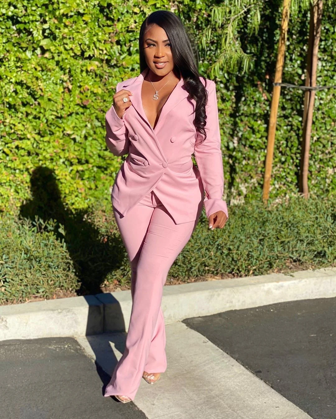 Fashion Casual Solid Color Suit