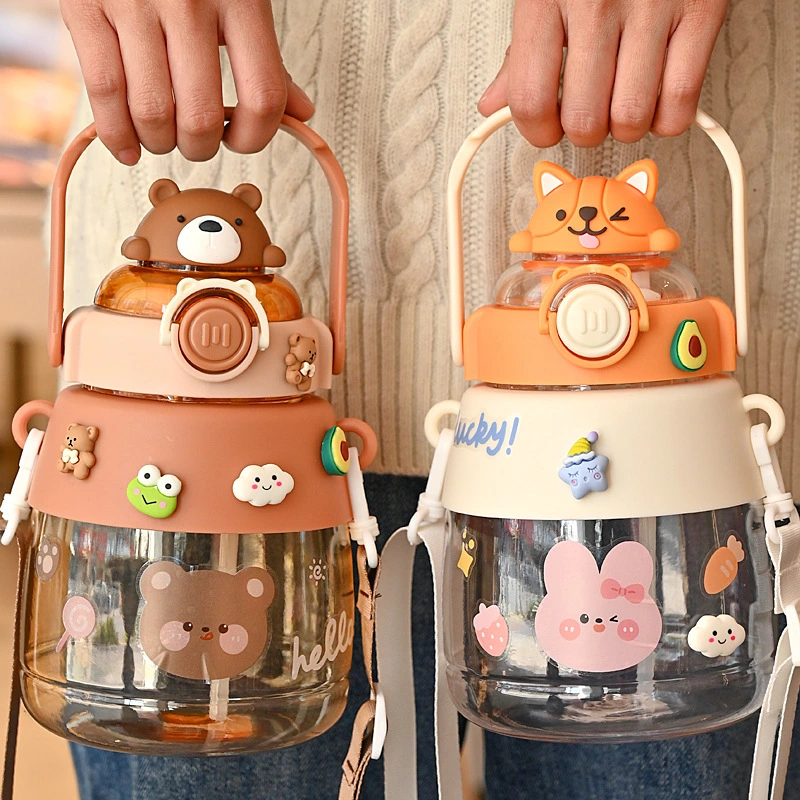 Doll Cute Cartoon Straw Cup Female Portable