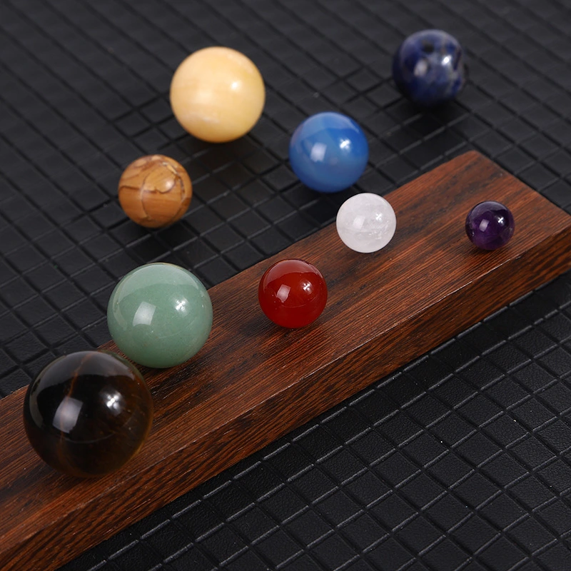 Natural Crystal Gem Specimen Solar System Nine Planets Ball Desktop Planet Ornaments