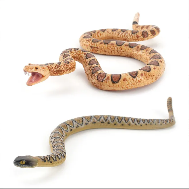 Simulation Wild Crawling Amphibian Cold-blooded Animal Model Children's Mini Python Rattlesnake Decoration Toys