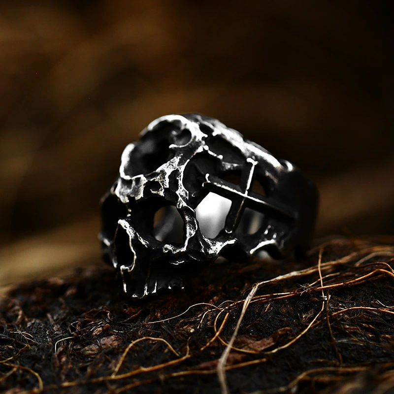 Men's Stainless Steel Punk Hip Hop Retro Skull Ring