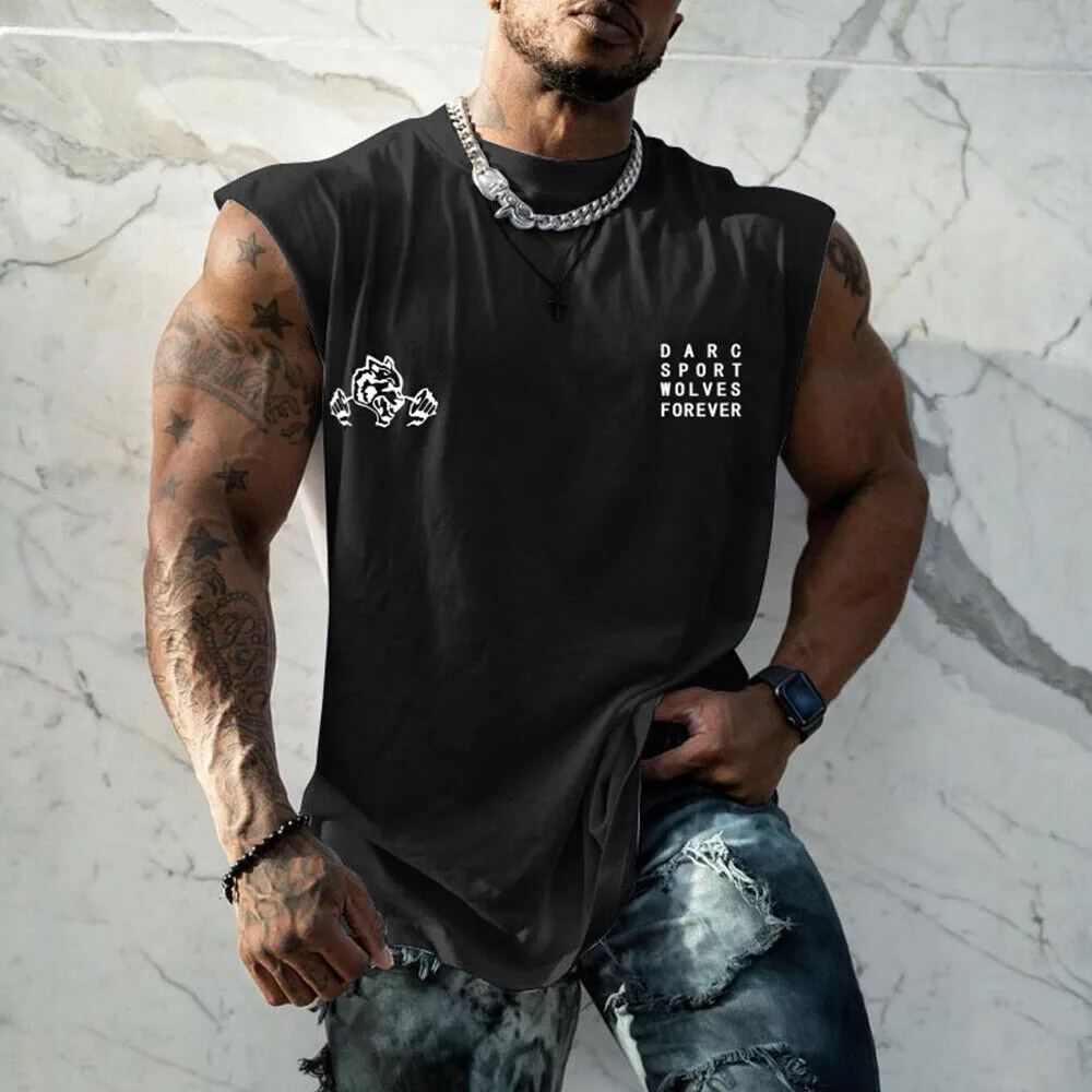 Loose Personality Pattern Summer Casual Round Neck Vest