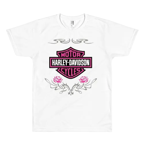 Harley Davidson Rose t shirt. Women's t shirt Biker t-shirt