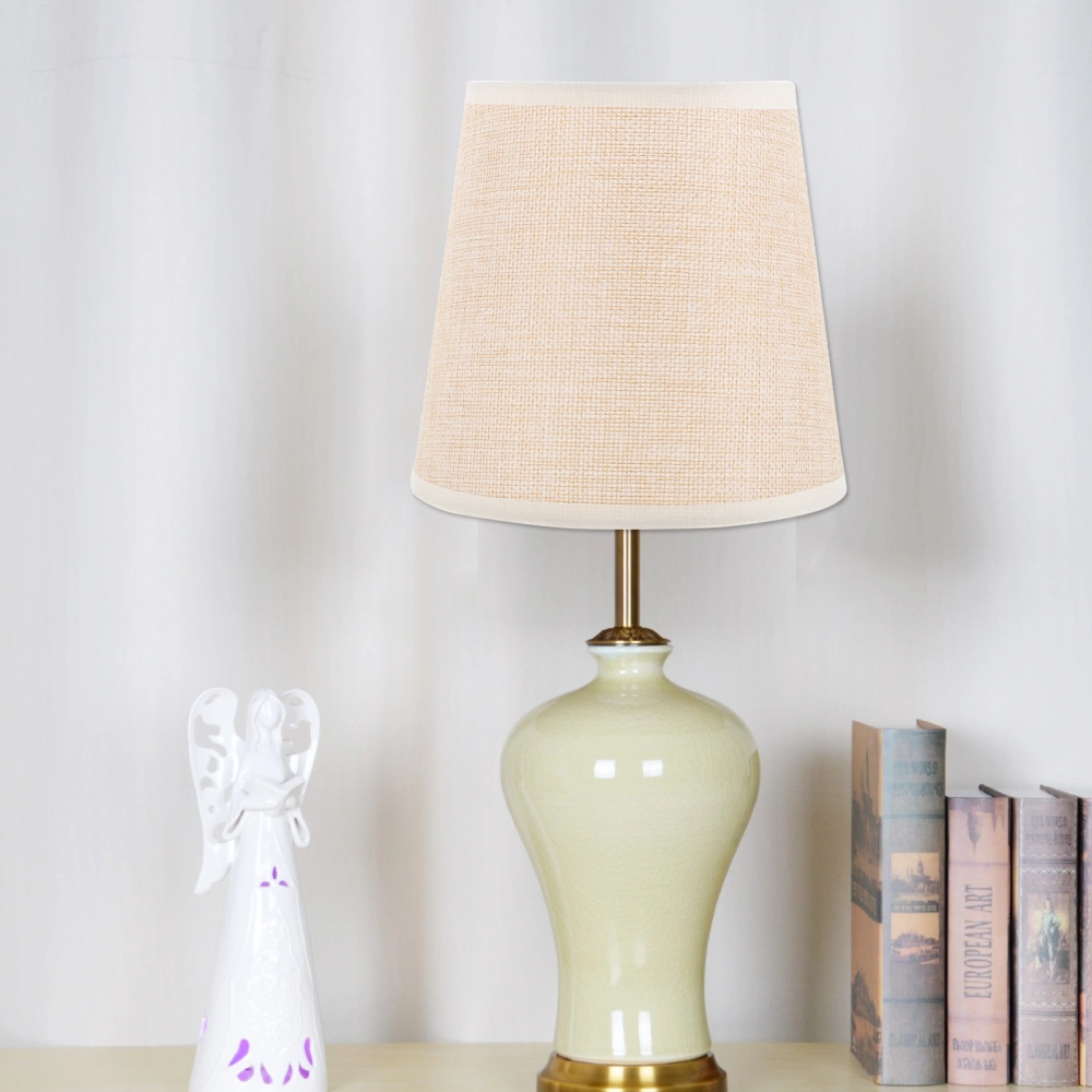 Cloth Bubble Type Lamp Shade Simple Lampshade Ceiling Lamp Cover Light Accessory for Home (Khaki)