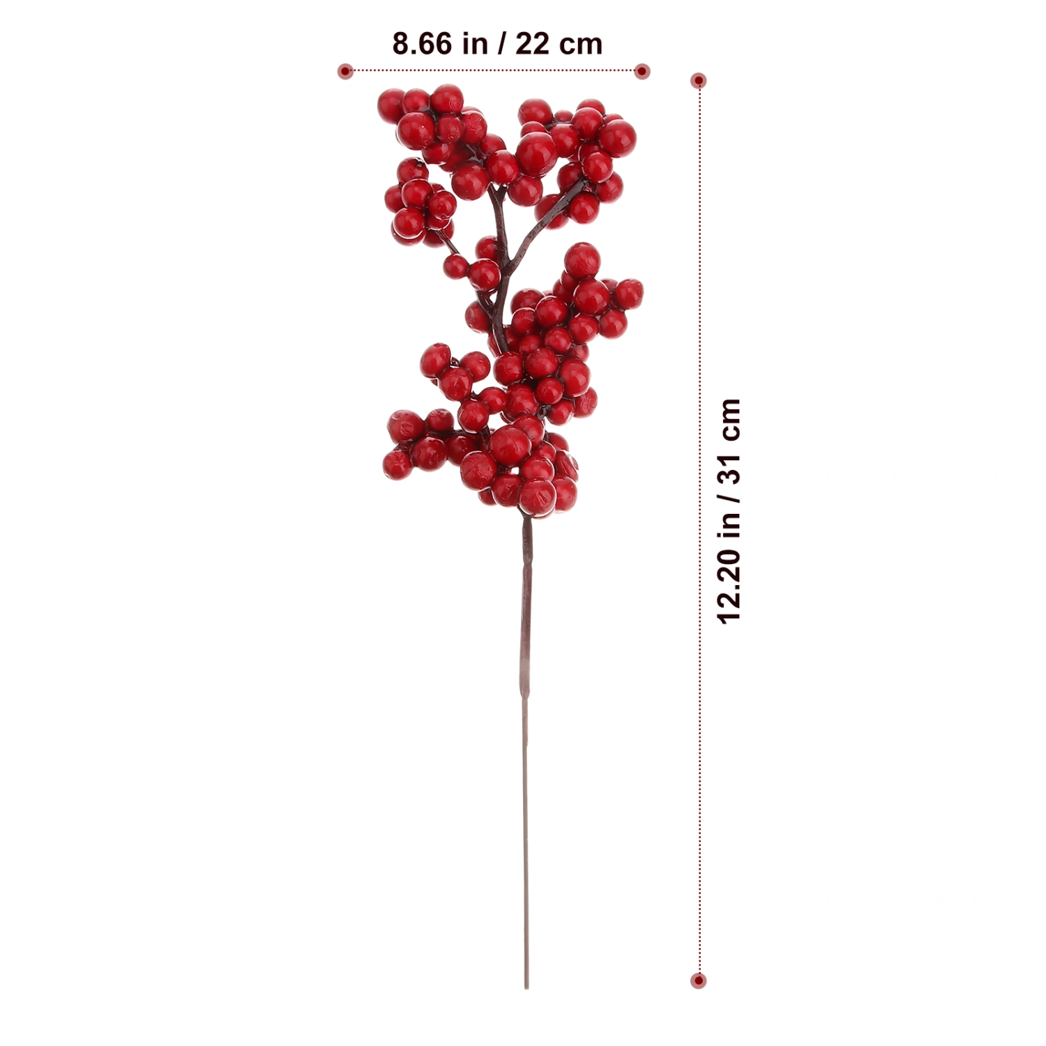 10pcs Simulation Berries Bouquet Artificial Adornment Lifelike Plant Decor for Banquet Christmas (Balausta)