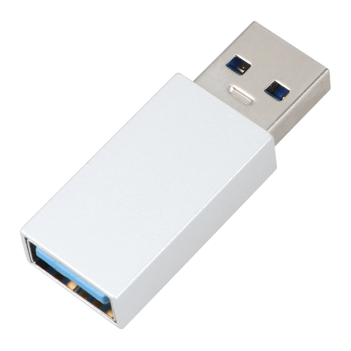 USB Data Blocker Small Practical Safe Computer USB Data Privacy 3.0 Blocker for Home Office (Silver Pearl Bag Package)