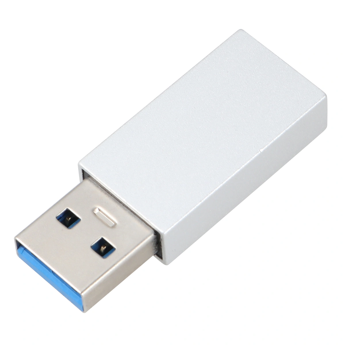 USB Data Blocker Small Practical Safe Computer USB Data Privacy 3.0 Blocker for Home Office (Silver Pearl Bag Package)