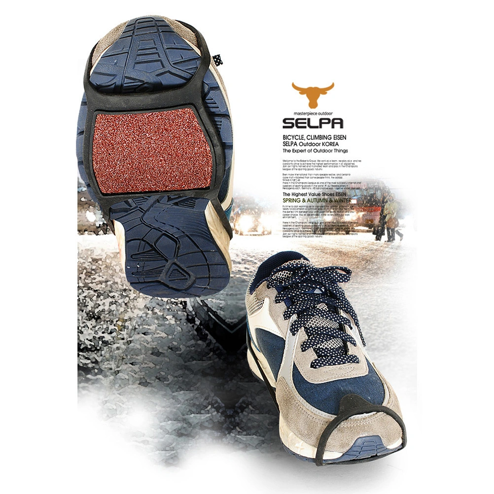 2 Pairs Outdoor Double-sided Coarse Sand Crampons Anti-slip Shoes Cover Outdoor Ice Snow Grips
