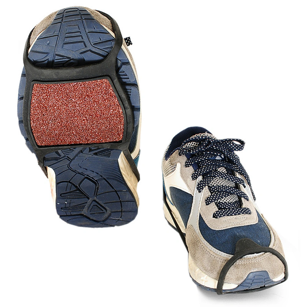 2 Pairs Outdoor Double-sided Coarse Sand Crampons Anti-slip Shoes Cover Outdoor Ice Snow Grips