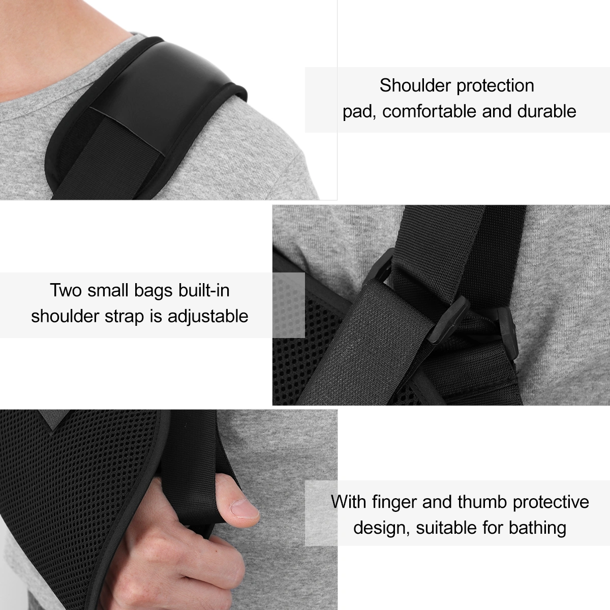 ROSENICE Arm Sling Adjustable Shoulder Immobilizer Wrist Elbow Support Brace for Broken and Fractured Arm