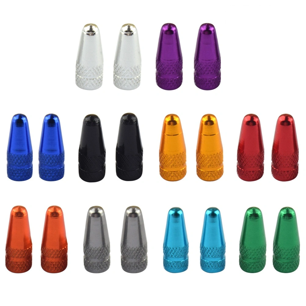 20pcs Presta Anodized Machined Aluminum Alloy French Style Bike Tire Caps Dust Covers