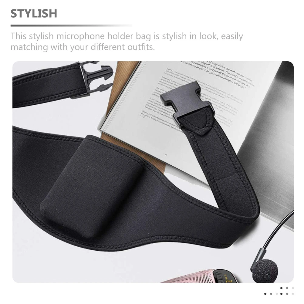 Mic Belt Microphone Carrier Bag Fitness Microphone Bag Workout Instructor Microphone Pouch