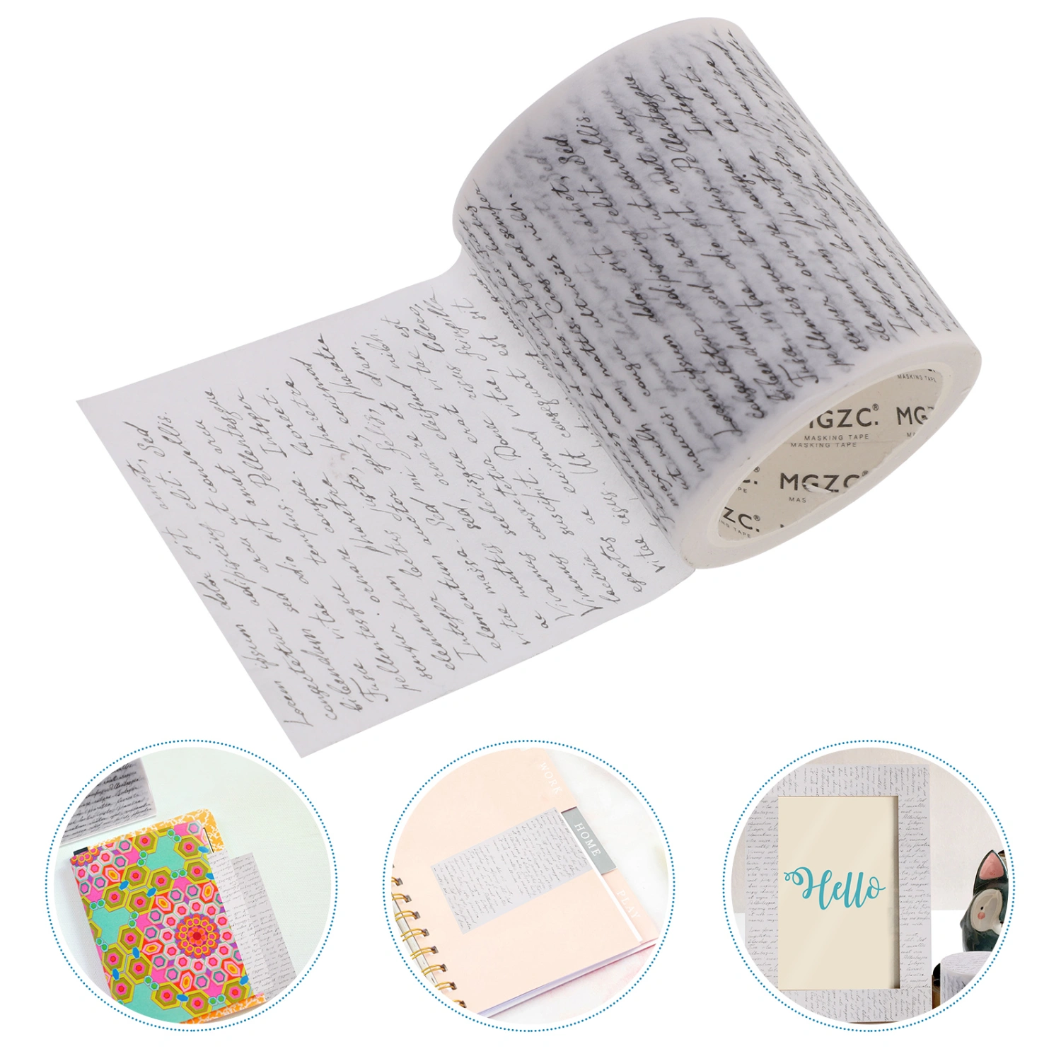 1Pc DIY Decorative Tape Retro Gothic Style Japanese Paper Tape Ornament for Scrapbook Diary Notebook (Love Letter)