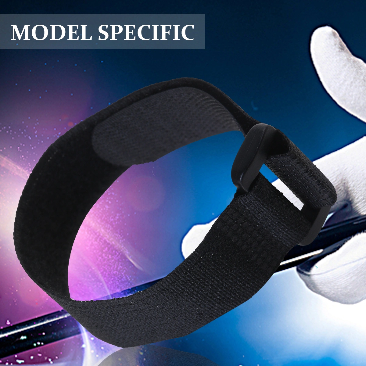5pcs 30CM Black Hook and Loop Strap Fastener Paste Style Cable Ties Straps