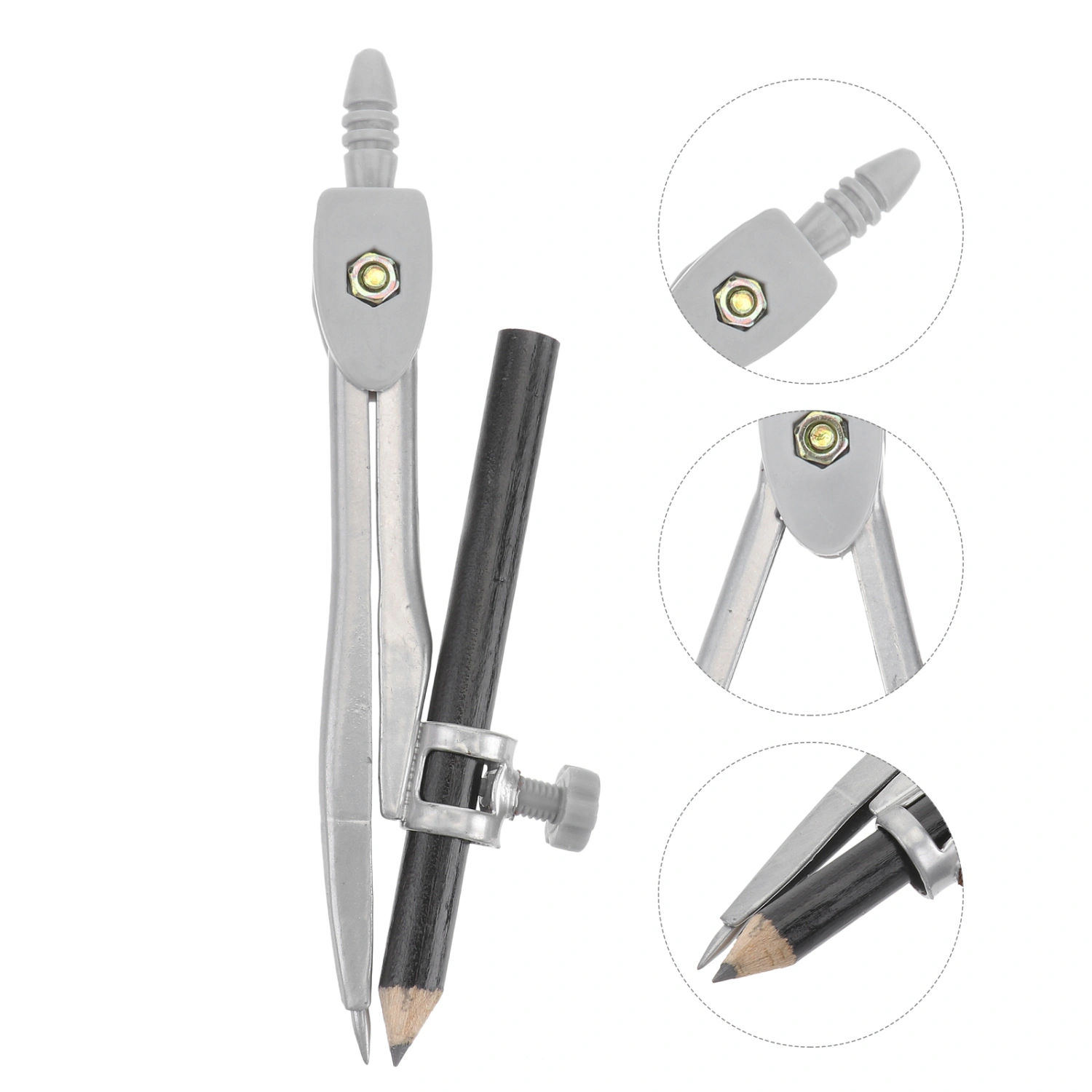 Professional Compass for Geometry Precision Compass with Pencil Holder for Math Drafting