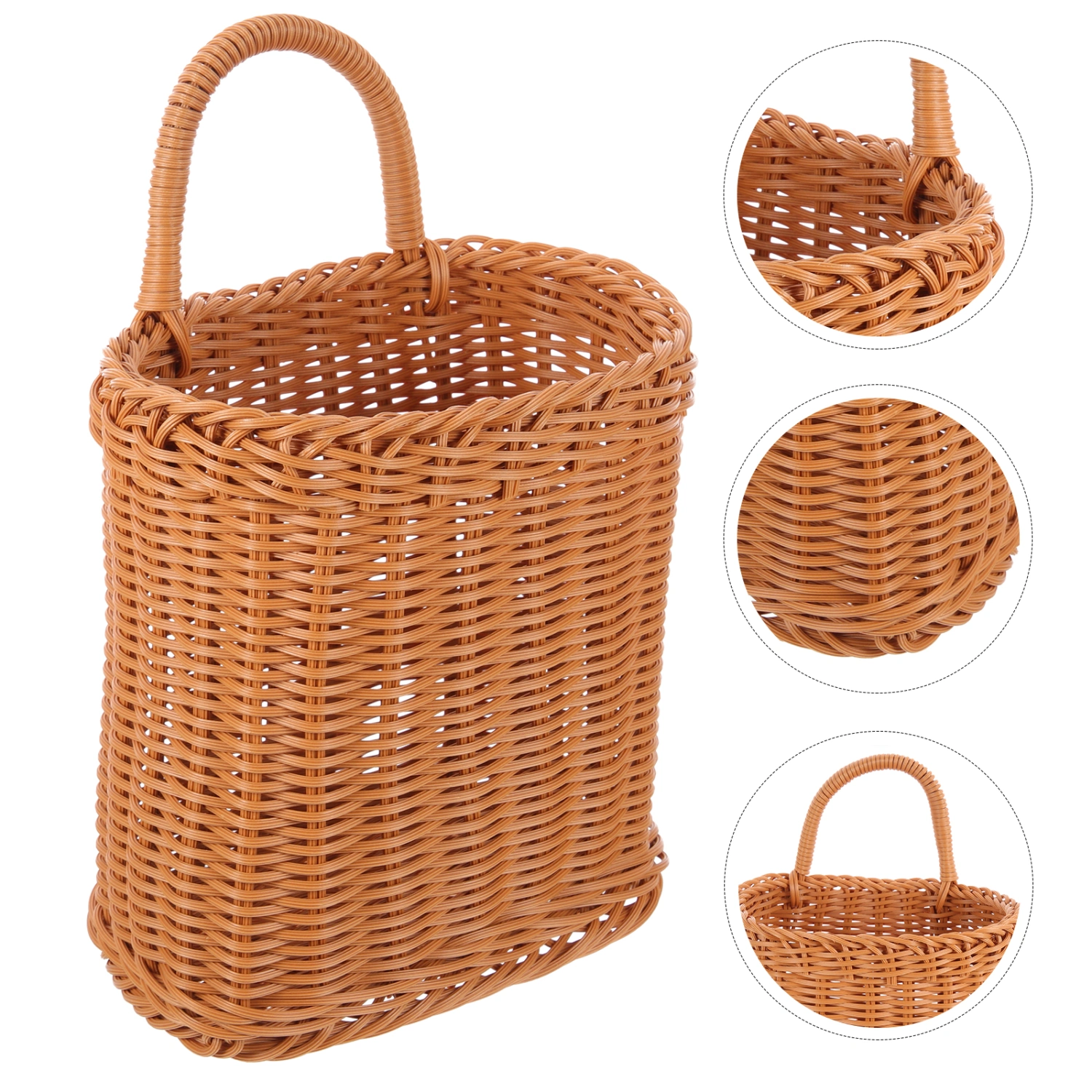 Plastic Flower Basket Wall Hanging Storage Basket Home Sundries Holder