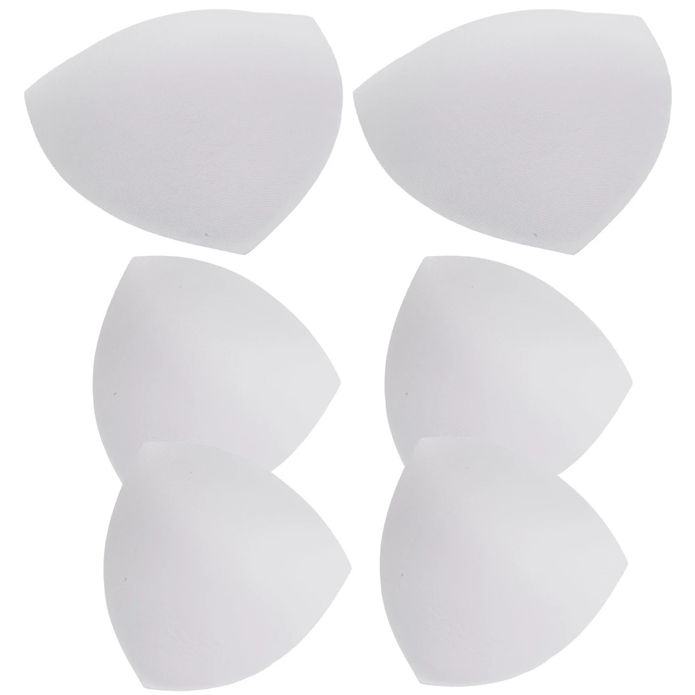 3 Pairs Womens Removable Smart Cups Bra Inserts Pads For Swimwear Sports (White)