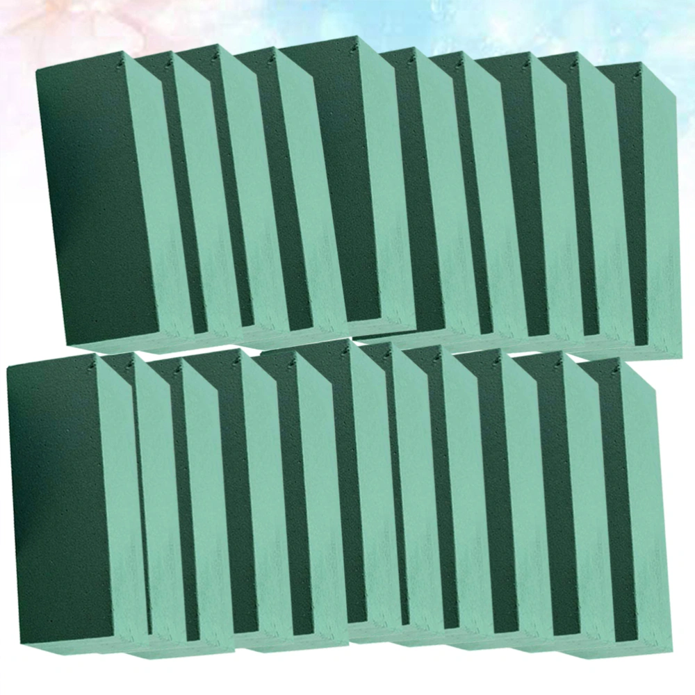 20Pcs Creative Floral Block Flower Brick Mud Florist Supplies Home Garden Decoration Green