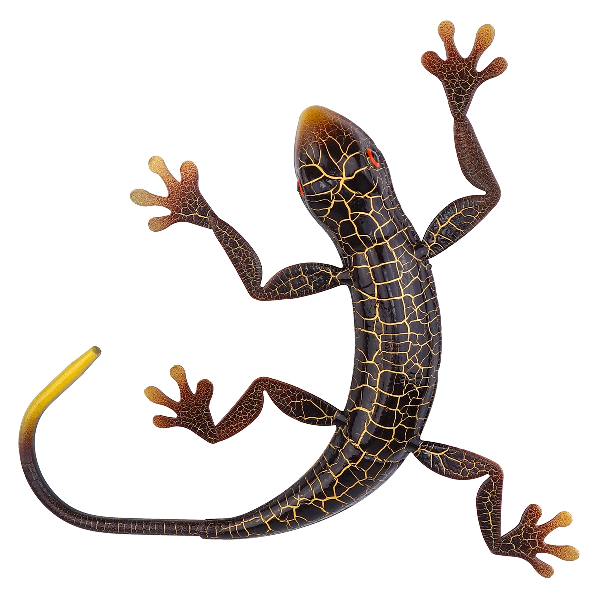 1Pc Metal Gecko 3D Wall Art Sculpture Decor Hanging Ornament (Random Pattern)
